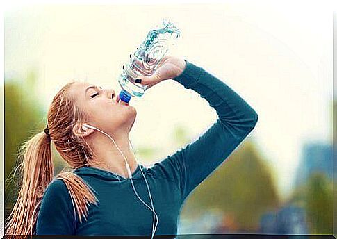 Girl quenches thirst