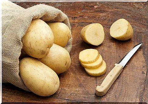 Raw potato stretch marks