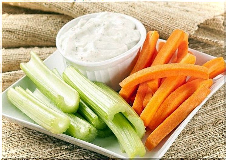 Cottage cheese and vegetables