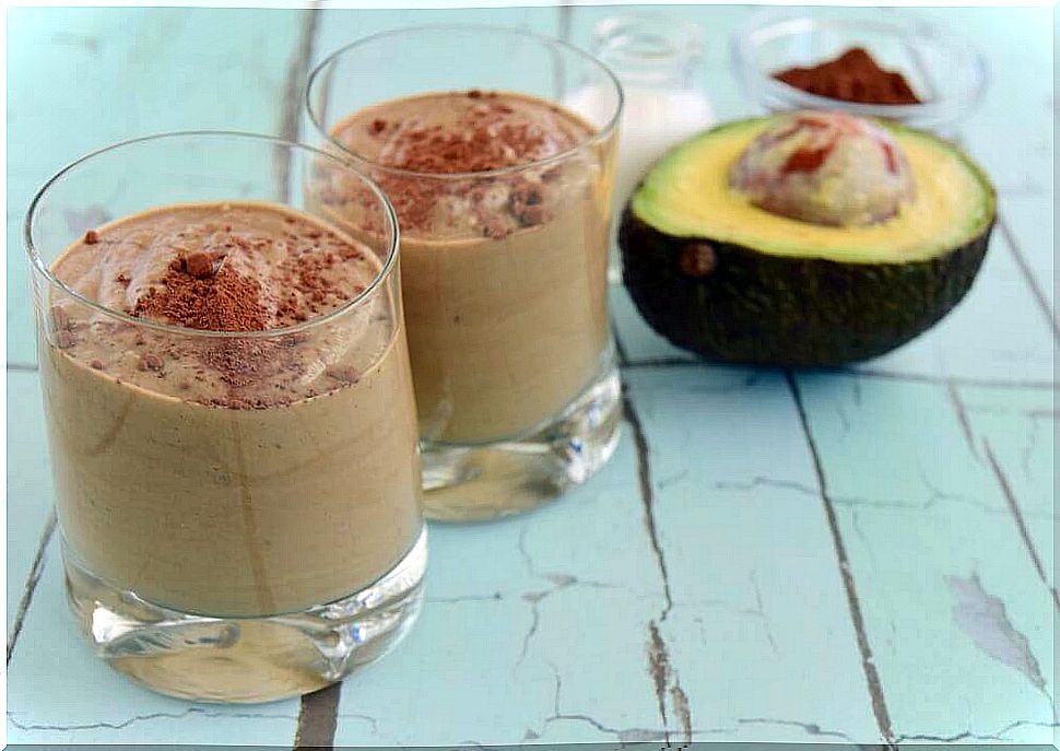 Chocolate and avocado smoothie