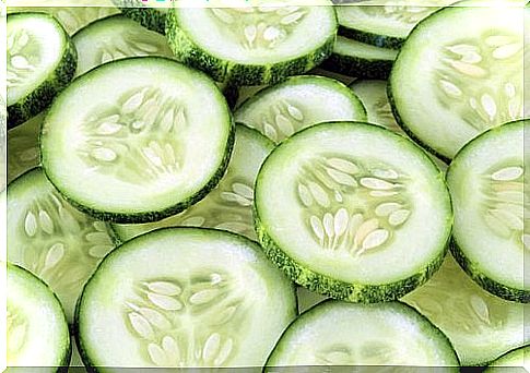 Slices of cucumber