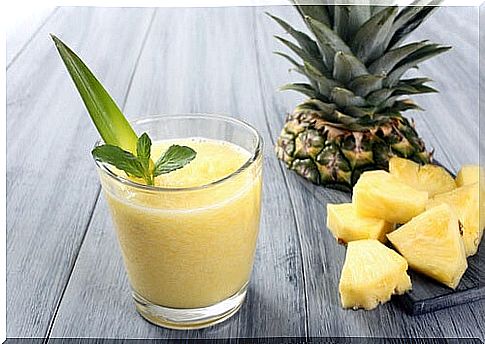 pineapple helps with an inflamed stomach