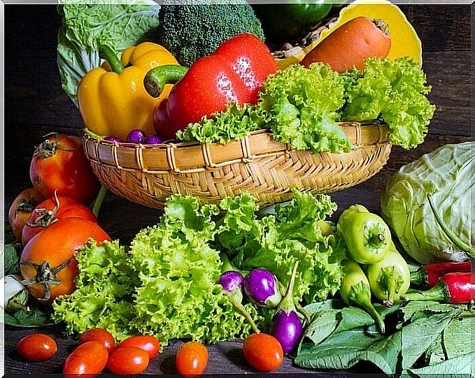 Vegetables and colorful vegetables