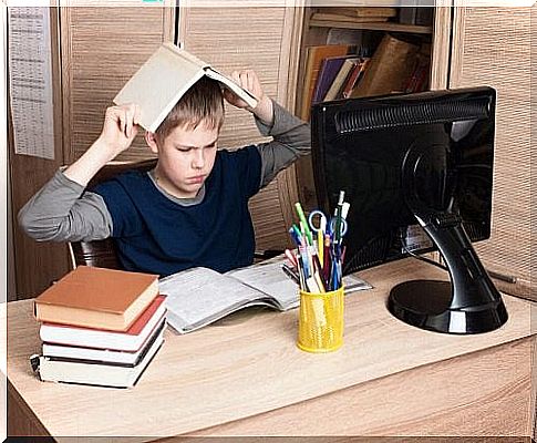 Child with some books