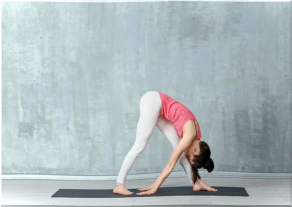 Downward facing dog position