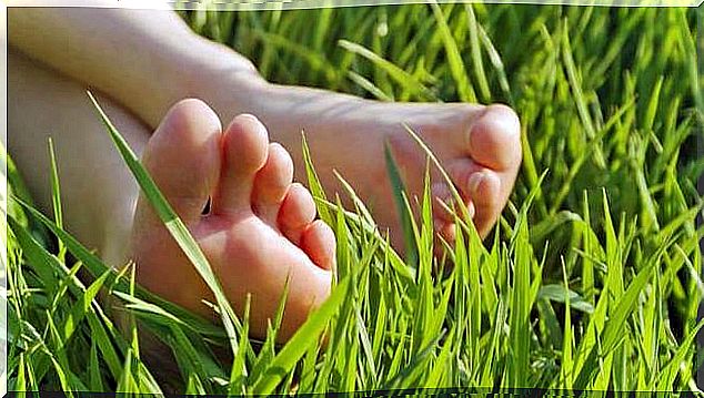 Feet on the grass