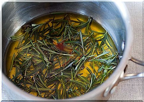 Rosemary, lemon and mint