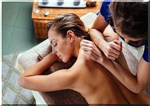 Woman doing a massage.