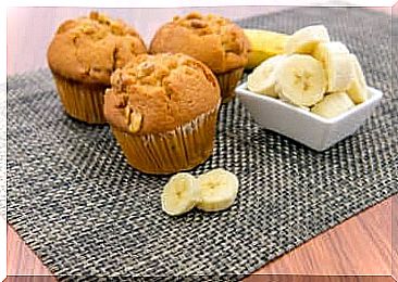 Vegan banana muffins.